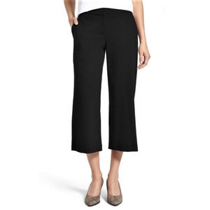 Eileen Fisher Black Wide Leg Pants Crop Ankle Sz S